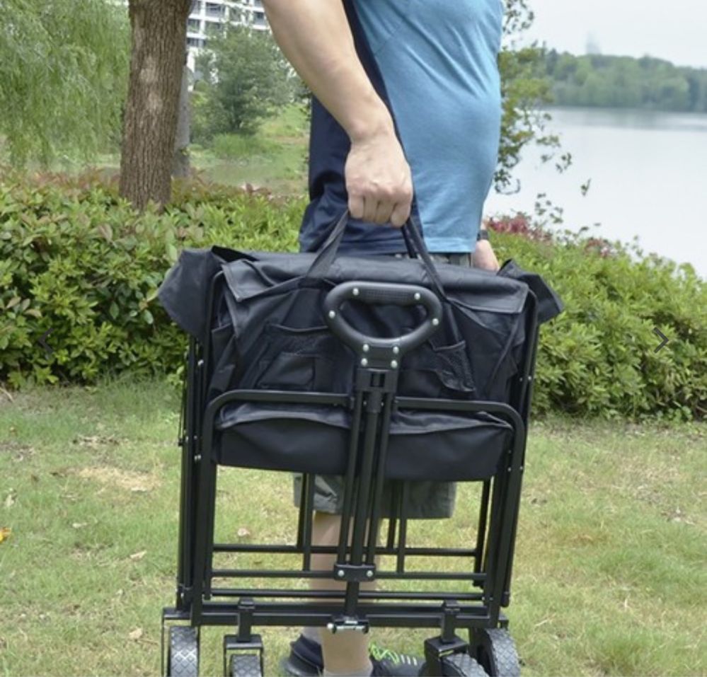 Wózek transportowy składany ogrodowy plażowy metalowy  do 100kg