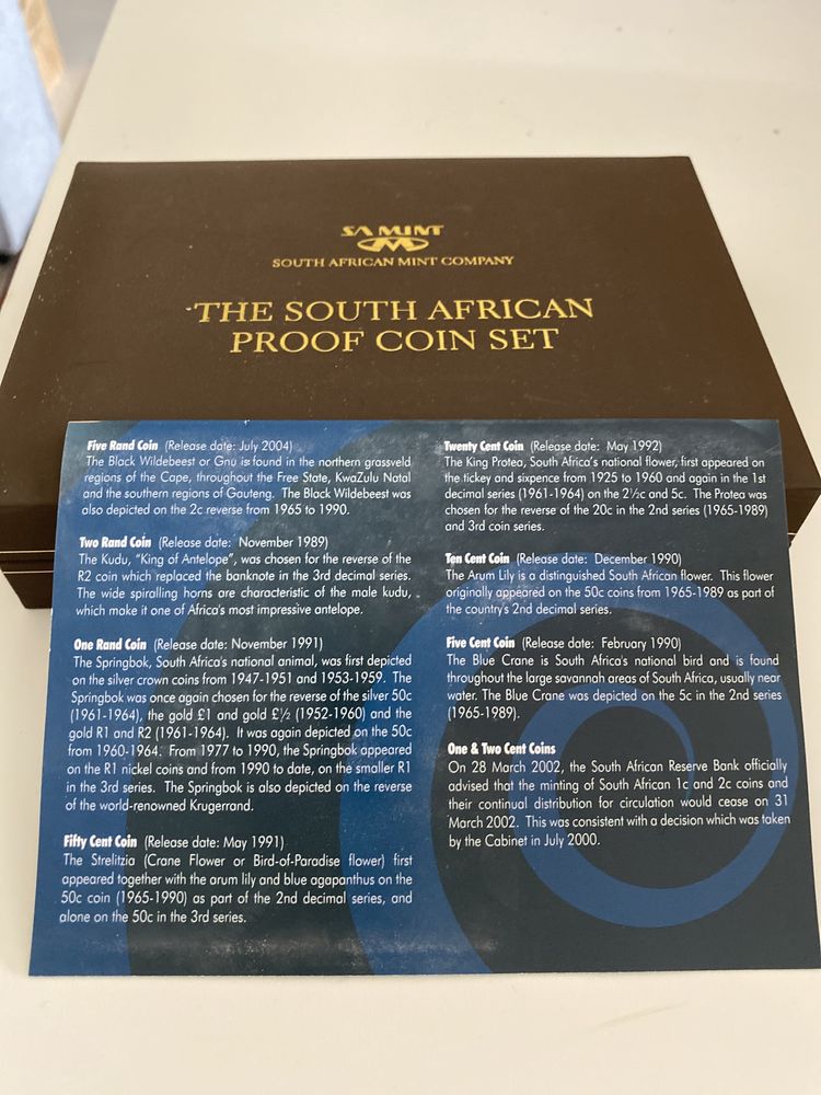 Moedas coleção África do Sul