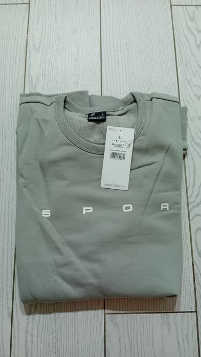 Nowa! Oryginalna 4F bluza dresowa męska L szara z napisem SPORT (879)