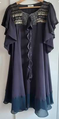 Piękna jedwabna szeroka sukienka DAY Birger&Mikkelsen, 40 uniwersalny.