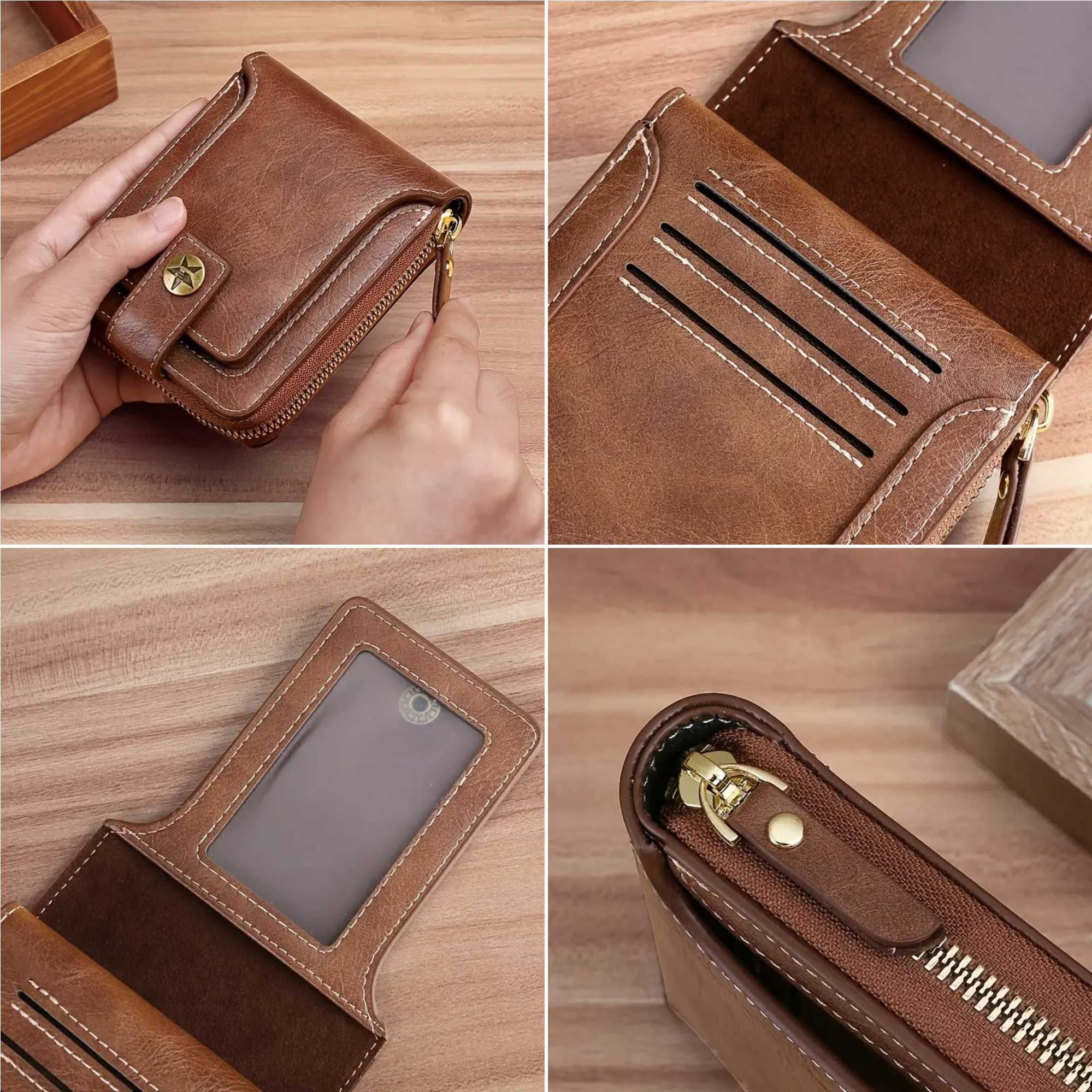 Carteiras de bolso multifuncionais, para homens. Novas.