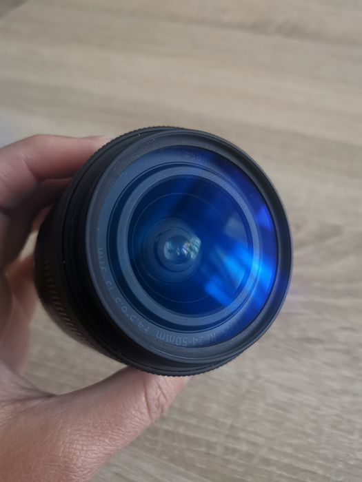 Obiektyw Canon rf 24-50, filtr UV osłona słoneczna
