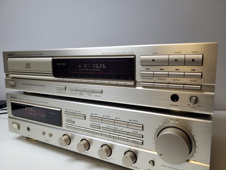 Zestaw Denon Srebrny - Amplituner DRA-435R, Odtwarzacz CD DCD-680 HIFI