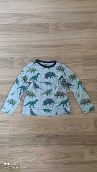 Cubus longsleeve szara bluzka dinozaury 122/128 bawełna