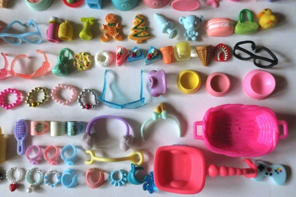 Akcesoria dla Littlest Pet Shop LPS ubranie spódniczka bluzka jedzenie