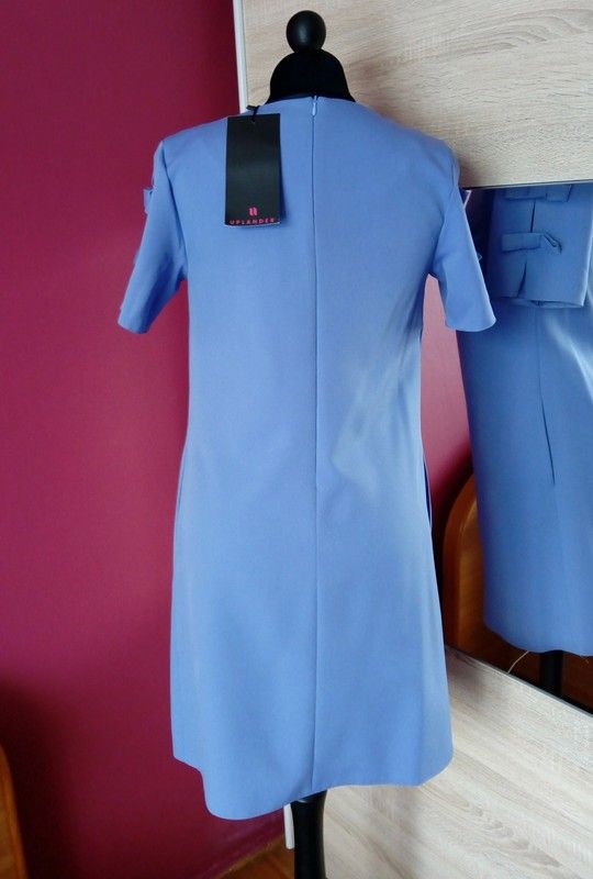 Sukienka elegancka r. S/36 baby blue