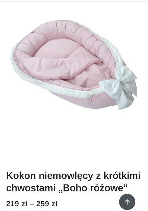 Kokon niemowlęcy Boho Koell brudny róż