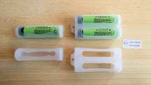 Capa bolsa silicone pilha bateria 18650