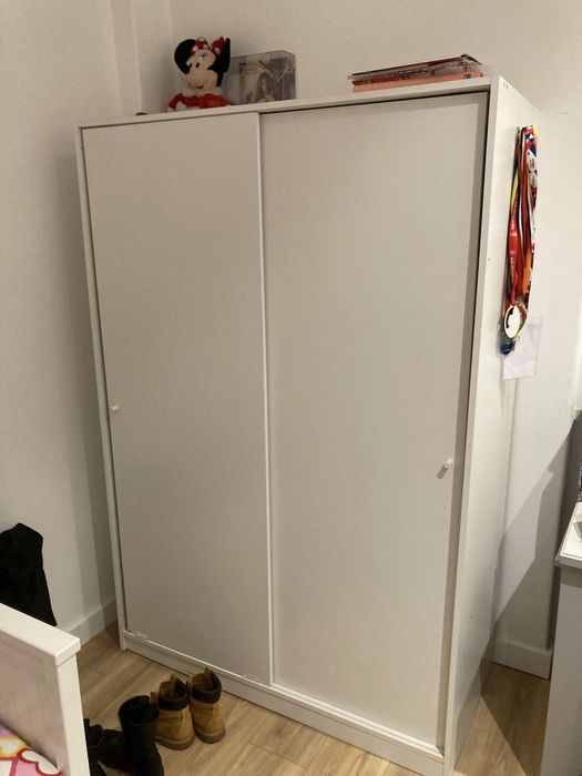 Guarda roupa de correr duas portas branco