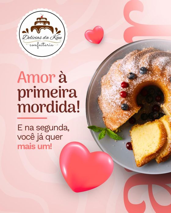 Bolos caseiros fresquinhos - Feitos com Amor!