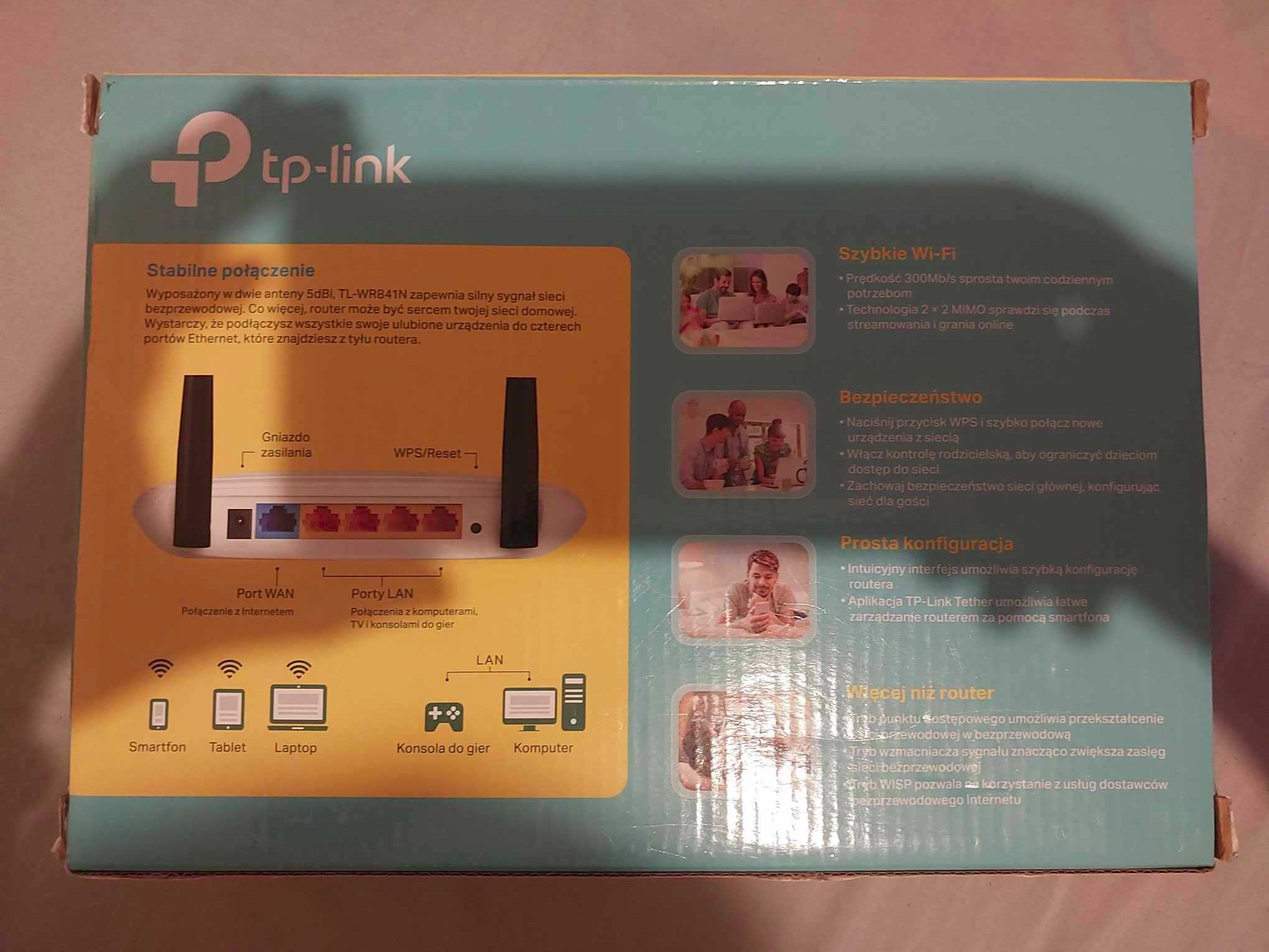 Router bezprzewodowy tp-link TL-WR841N GRATIS kabel 5metrów