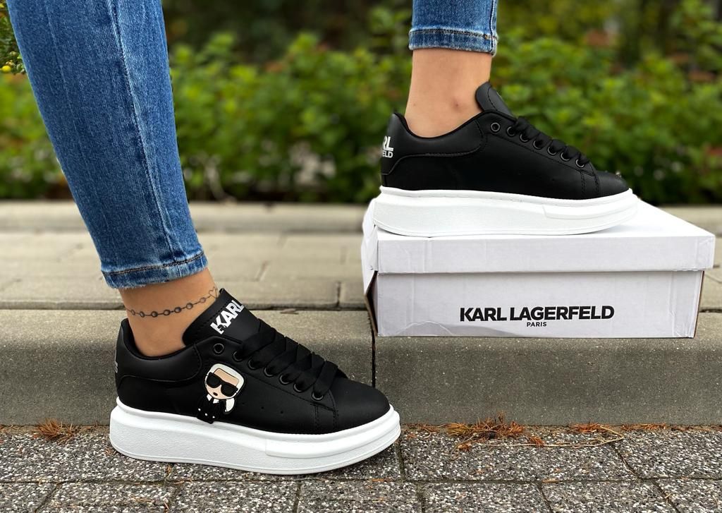 czarne damskie nowe sneakersy KARL LAGERFELD nowe buty karla