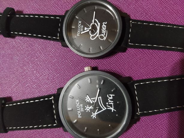 Пара кварцевих наручних годинників " King & Qveen"