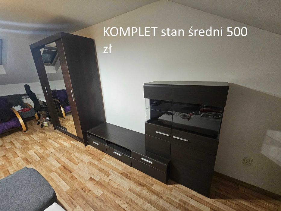 Łóżko meblościanka komoda nocne