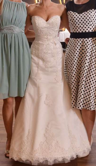 suknia ślubna ANNAIS BRIDAL GEMMA 34 36 ECRU kremowa syrena