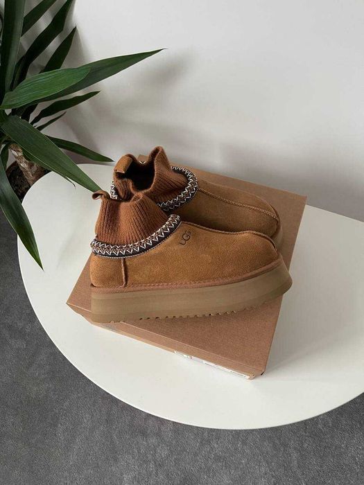 Женские сапоги UGG Tasman Platform Sock 36-41 Тапочки! Натур Замша!