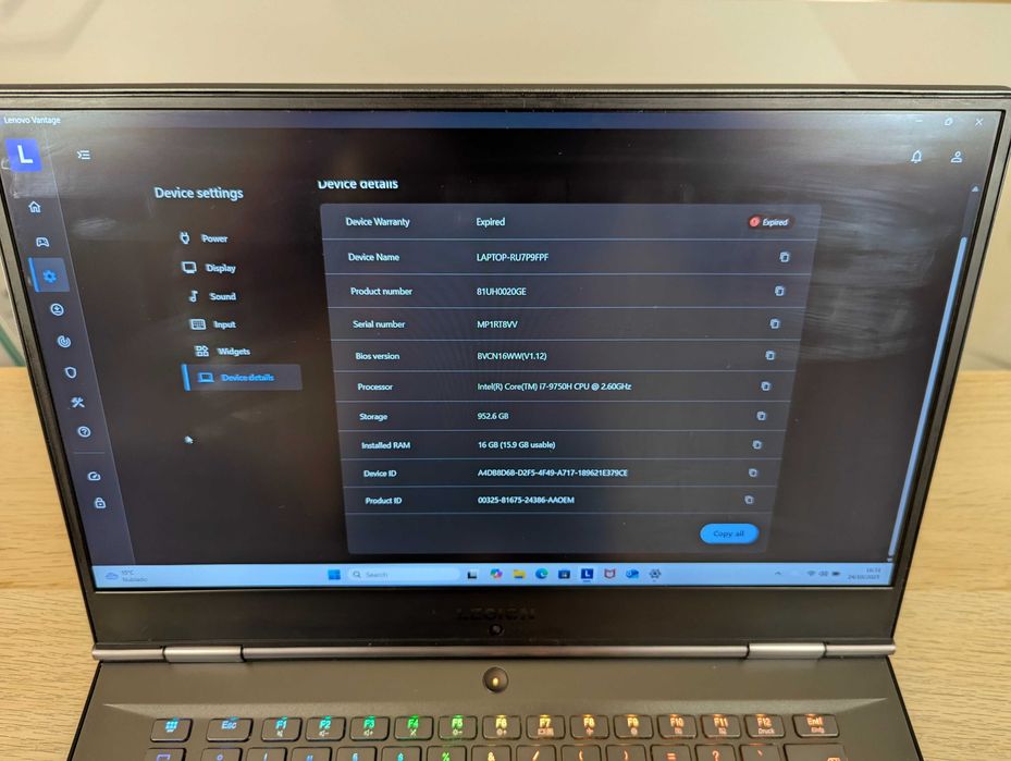 Lenovo Legion Y740-15IRHg
