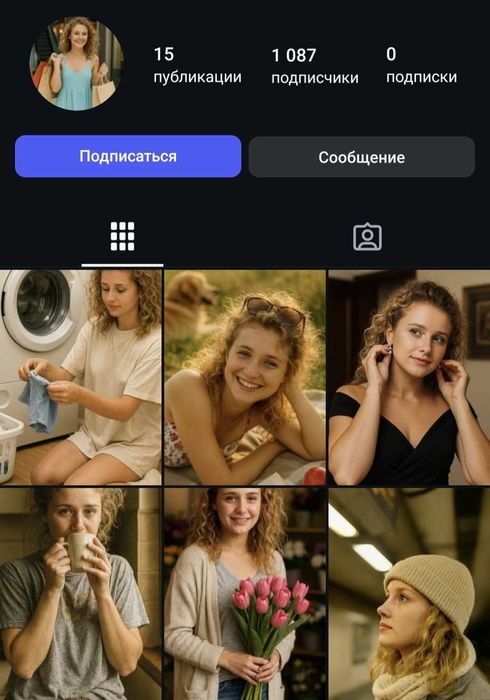 Instagram-профиль девушки