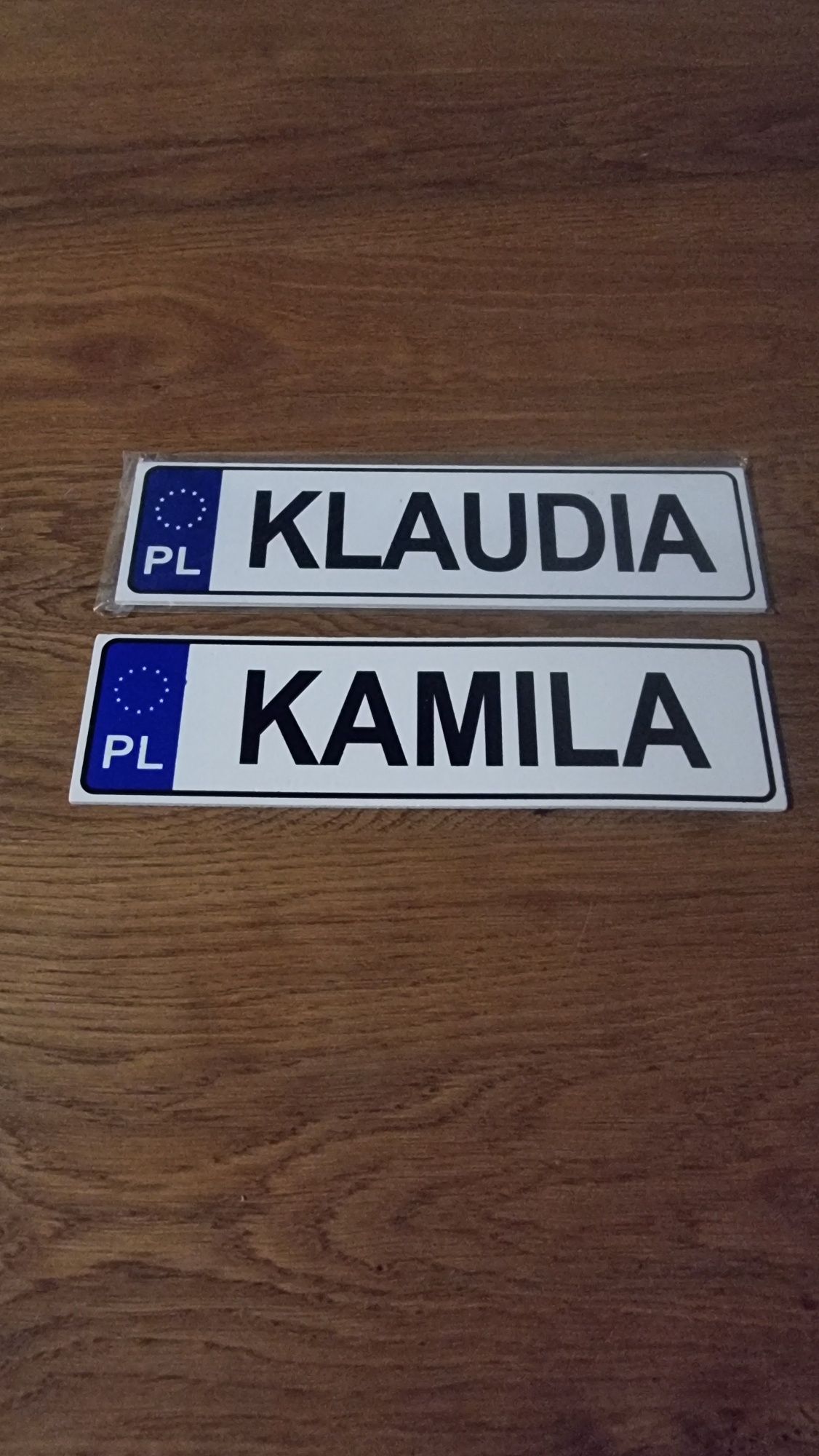Tablica rejestracyjna z imieniem Kamila Klaudia gadżet