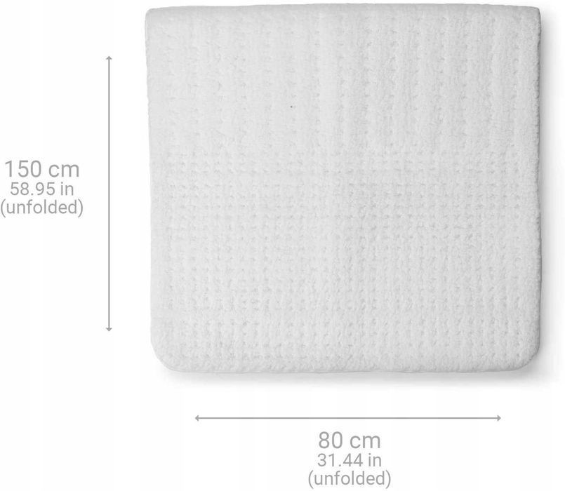 Koc VidaXL mikrofibra 150 cm x 80 cm biały