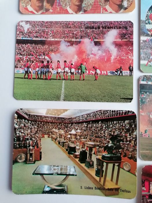 Conjunto de 10 calendários de 1986 e 1987 do Benfica