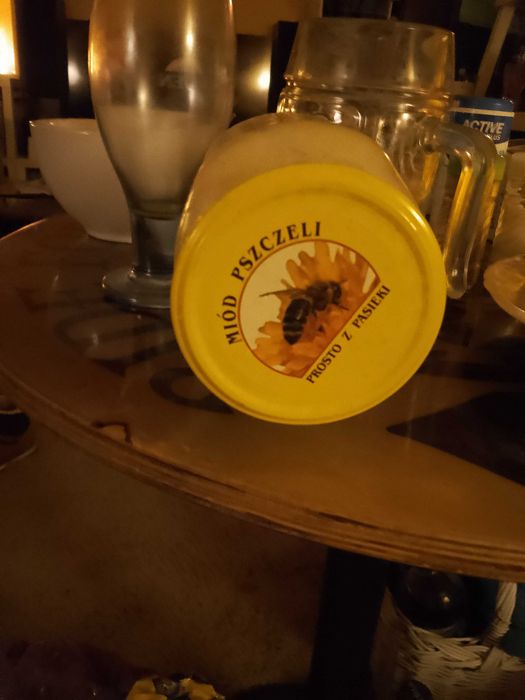 Miód pszczeli w LESIE z łak kwiatowych tylko 100 zł słoik PYCHA!