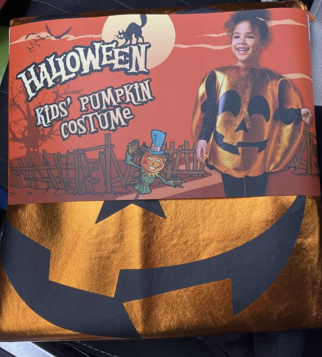 Kostium dziecięcy z zapięciem na rzep dynia Halloween nowy