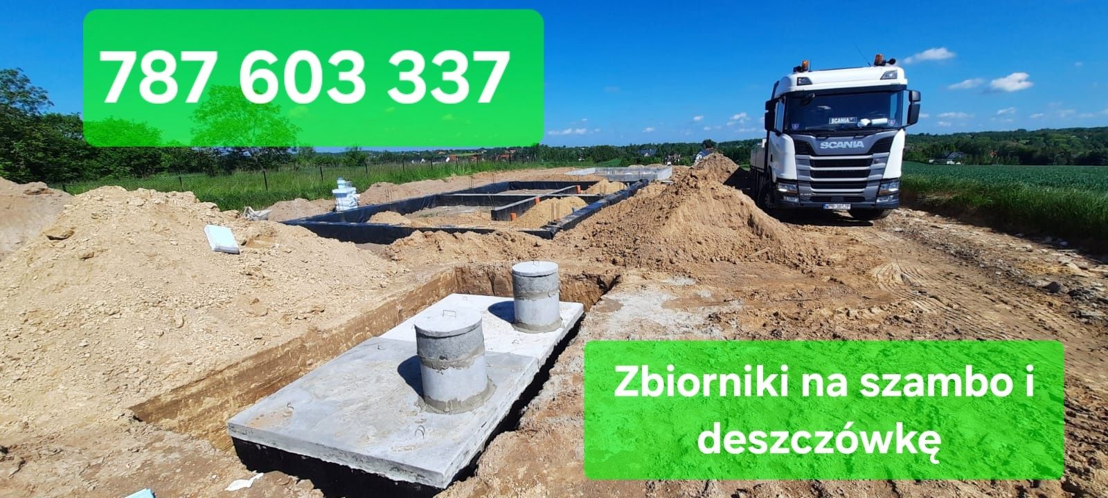 Szambo betonowe 5,6,7,8,10,12,14m3 Zbiorniki betonowe 10m3  Producent