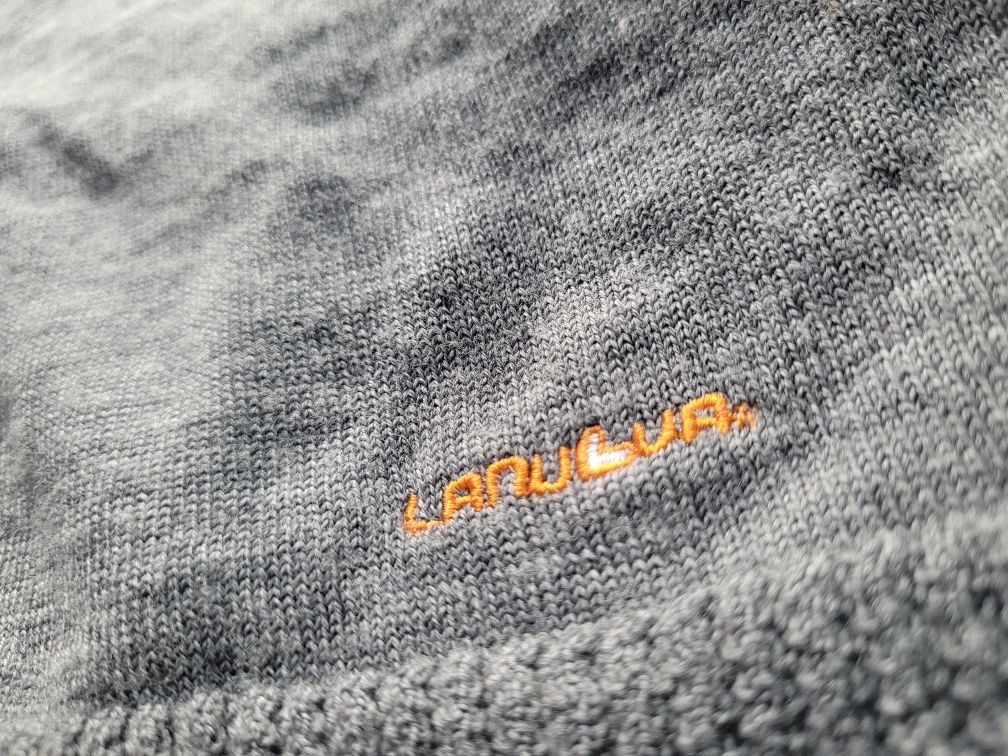 Sweter r 116 6lat LANULLVA wełna merino 100proc termiczny guziki