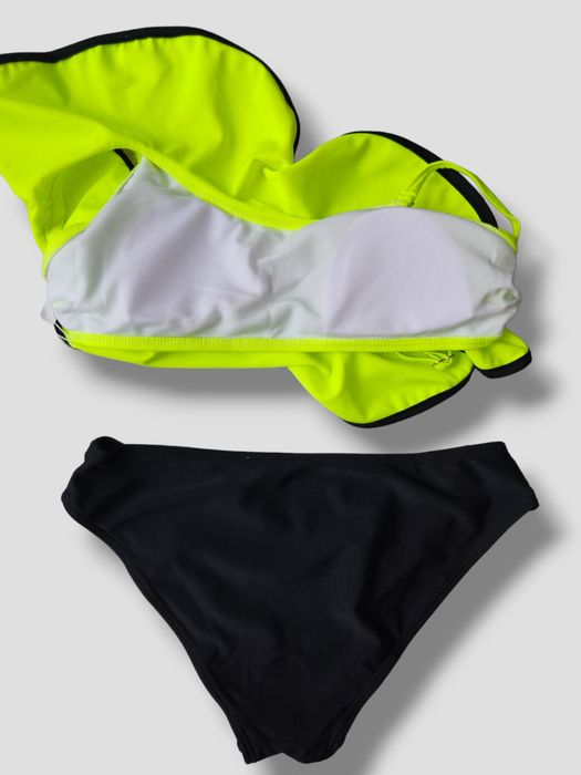 Дитячий купальник з воланом Z.Five 9281-1 чорний-лимонний 36 140 см