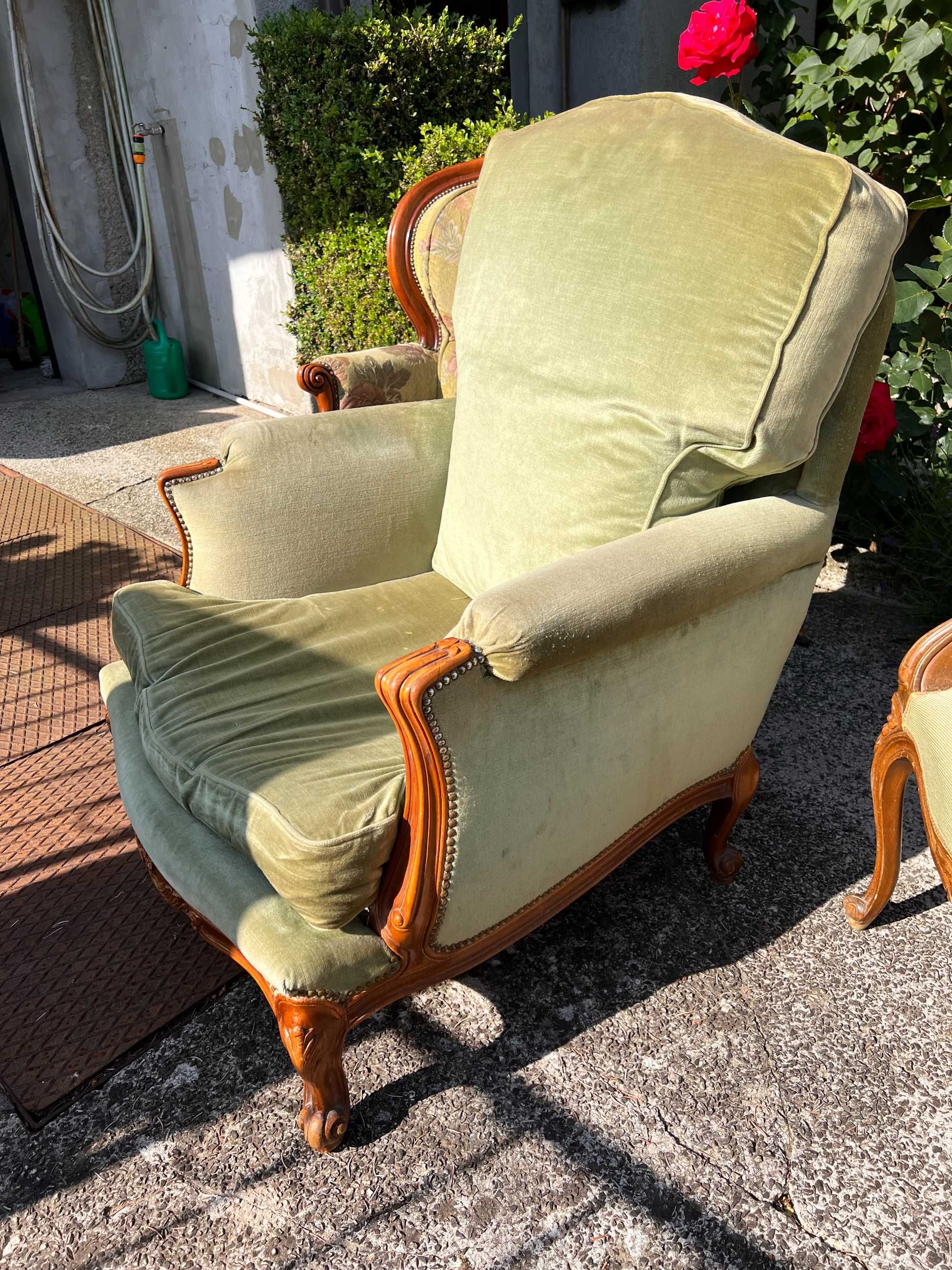 Sofa plus dwa fotele w stylu CHIPPENDALE