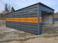 Wiata dwustanowiskowa ,carport ,konstrukcja o cynk