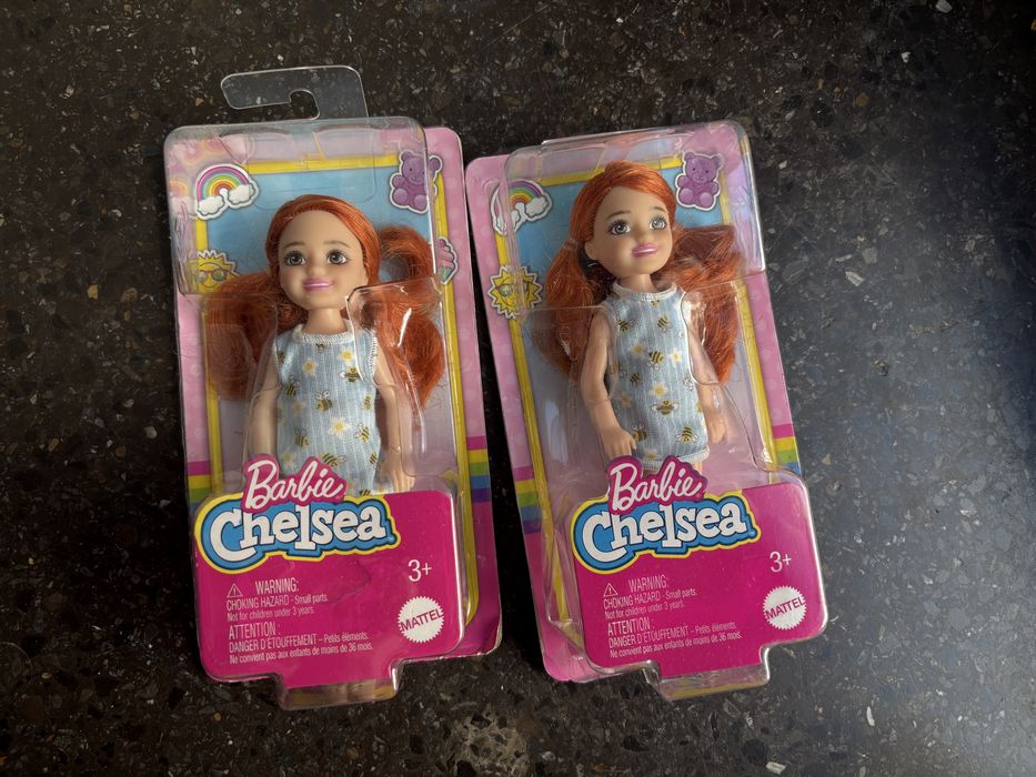 Zestaw 2 lalki chelsea barbie rude wlosy male laleczki