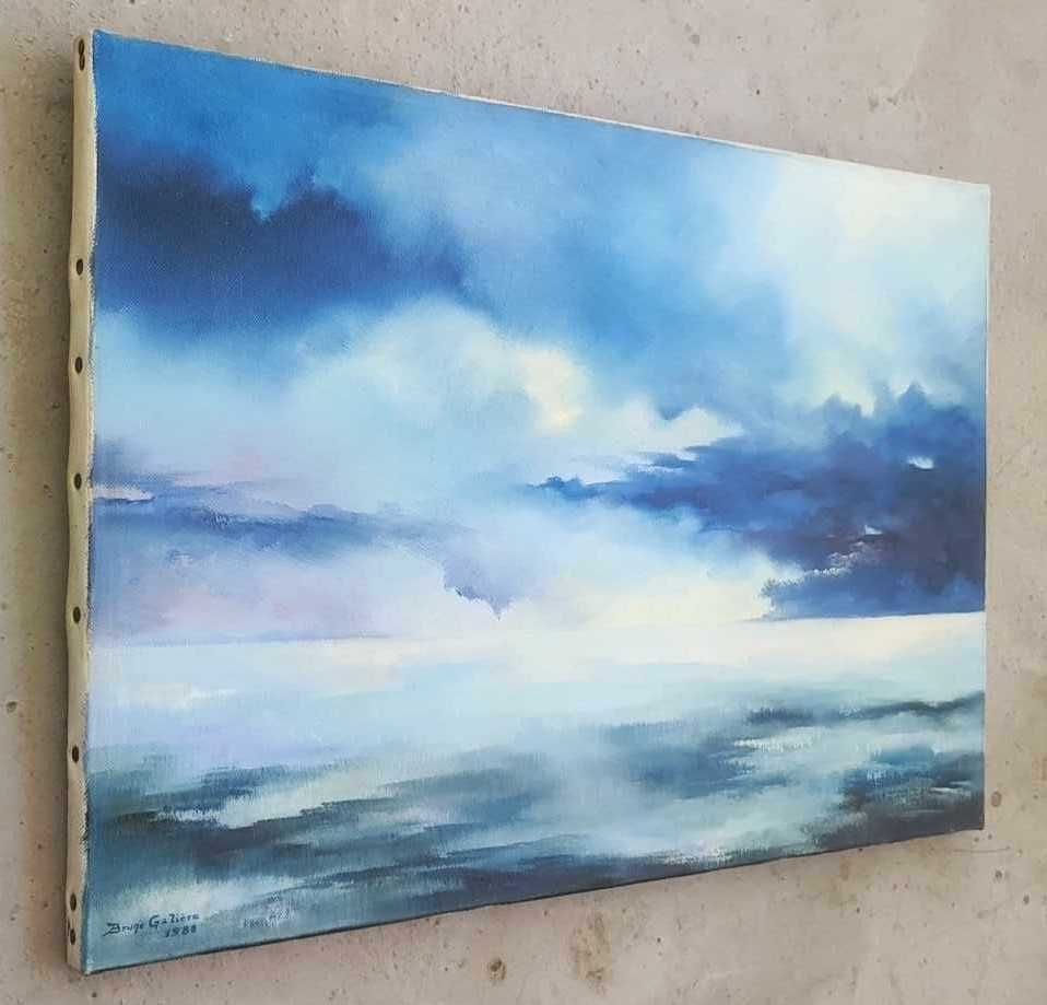 Pintura contemporânea Céu e Mar - Abstrato - Pintura acrílico - Quadro