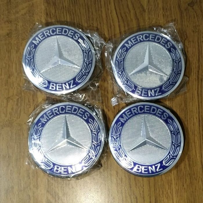 TODOS os Centros de jantes Mercedes Benz 75mm ou 60mm & Simbolo capô 5