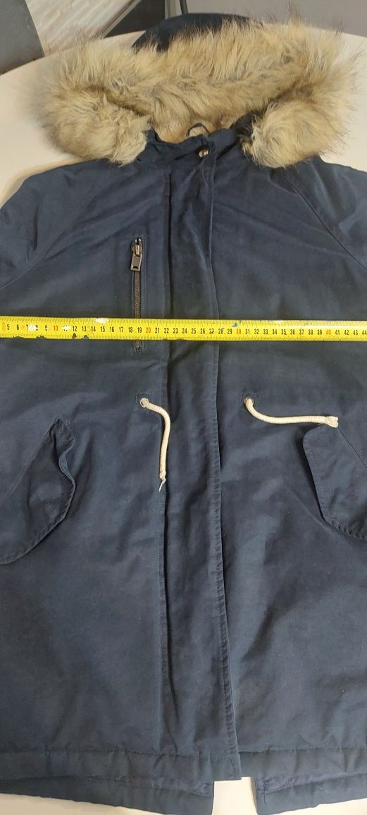 Granatowa zimowa parka Zara 164cm 13/14 lat