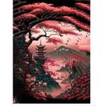 Zestaw do malowania według liczb krajobraz górski w japoni 30 x 40 cm
