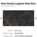 Gres Nero Dorato Lappato Mat Rectified 59,8x119,8 Opoczno 7 paczek