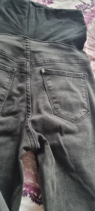 Spodnie ciążowe H&M mama super skinny S szare