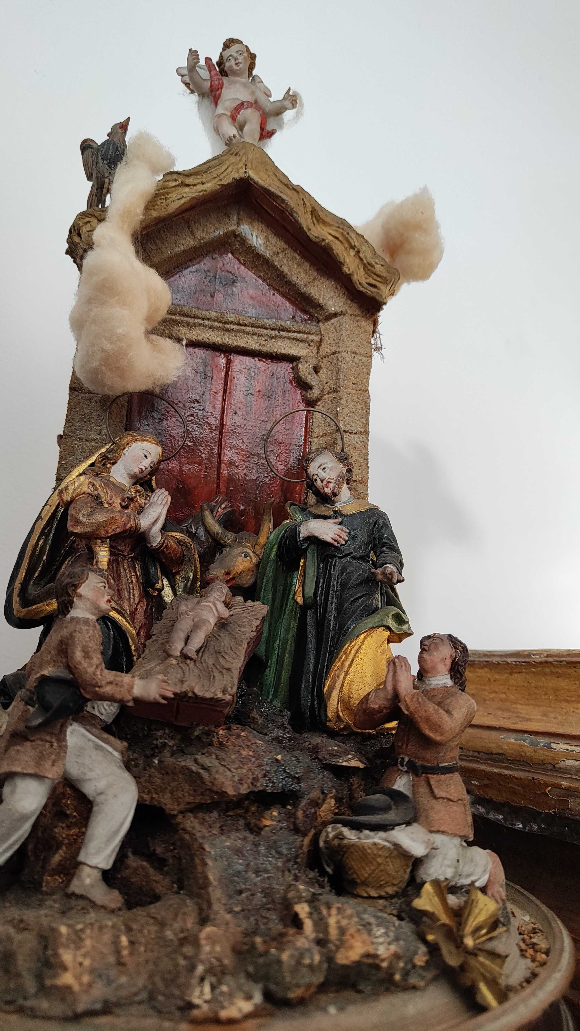 Arte Sacra - Presepio em redoma de vidro