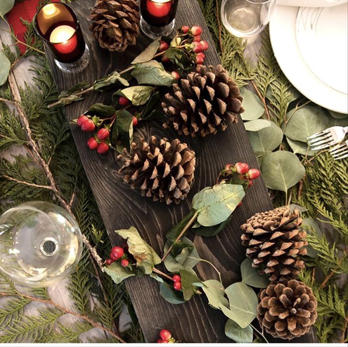 Pinha decorativa para arvore de natal