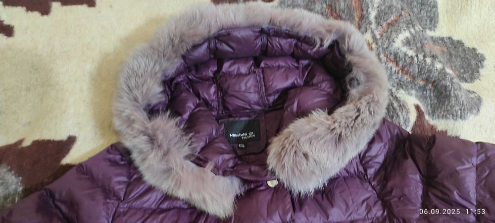 Пальто пуховик з справжнього пуху