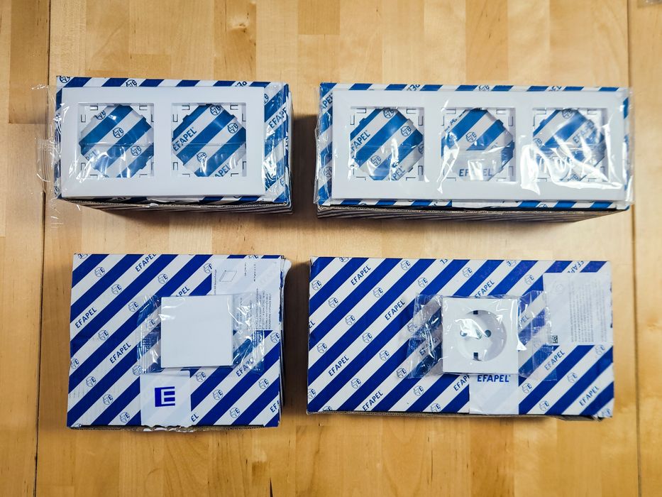 Aparelhagens EFAPEL LOGUS 90 Branco – teclas, espelhos e centros (conj