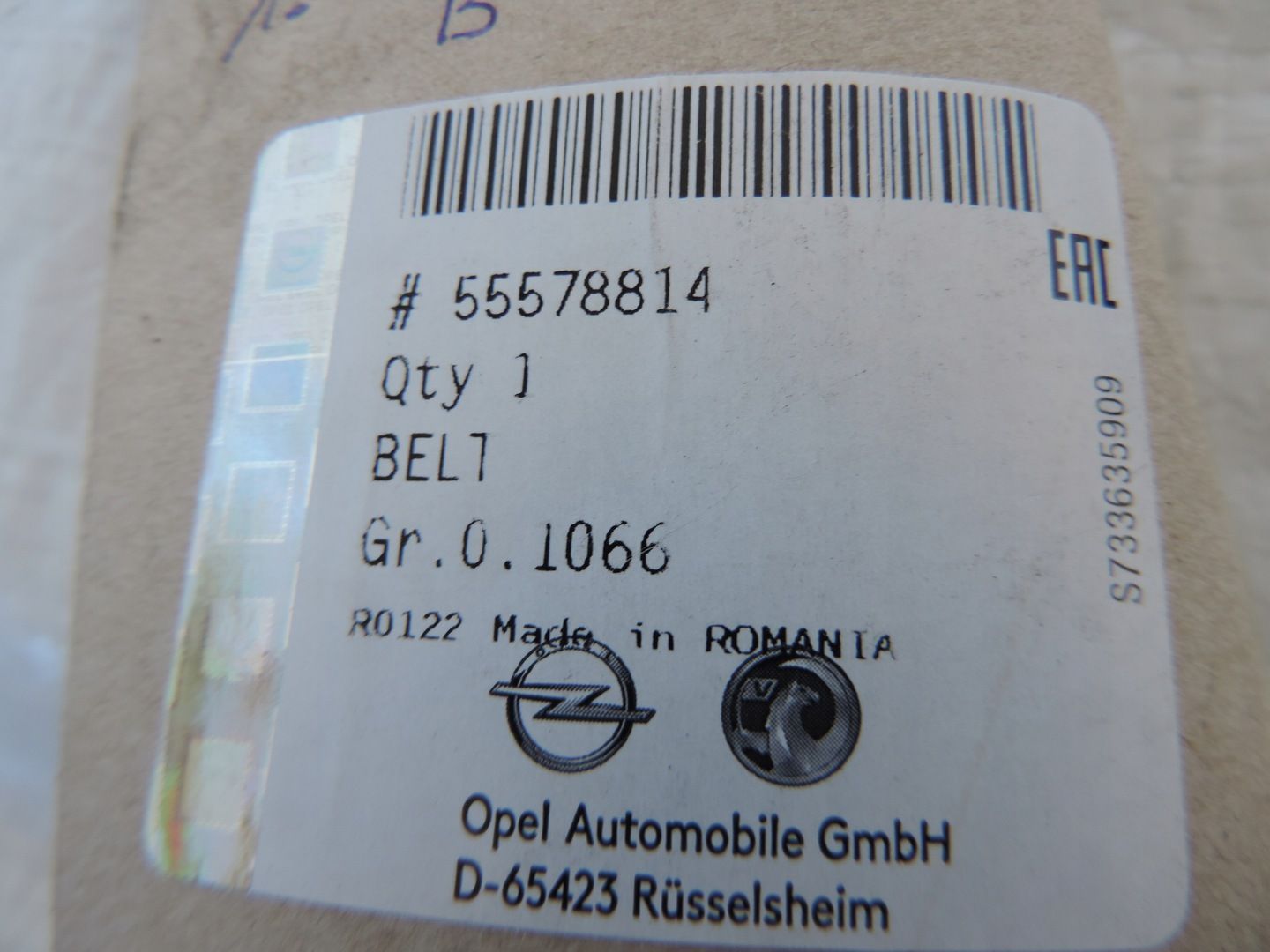 Pasek Klinowy Wielorowkowy Opel Mokka X NOWY