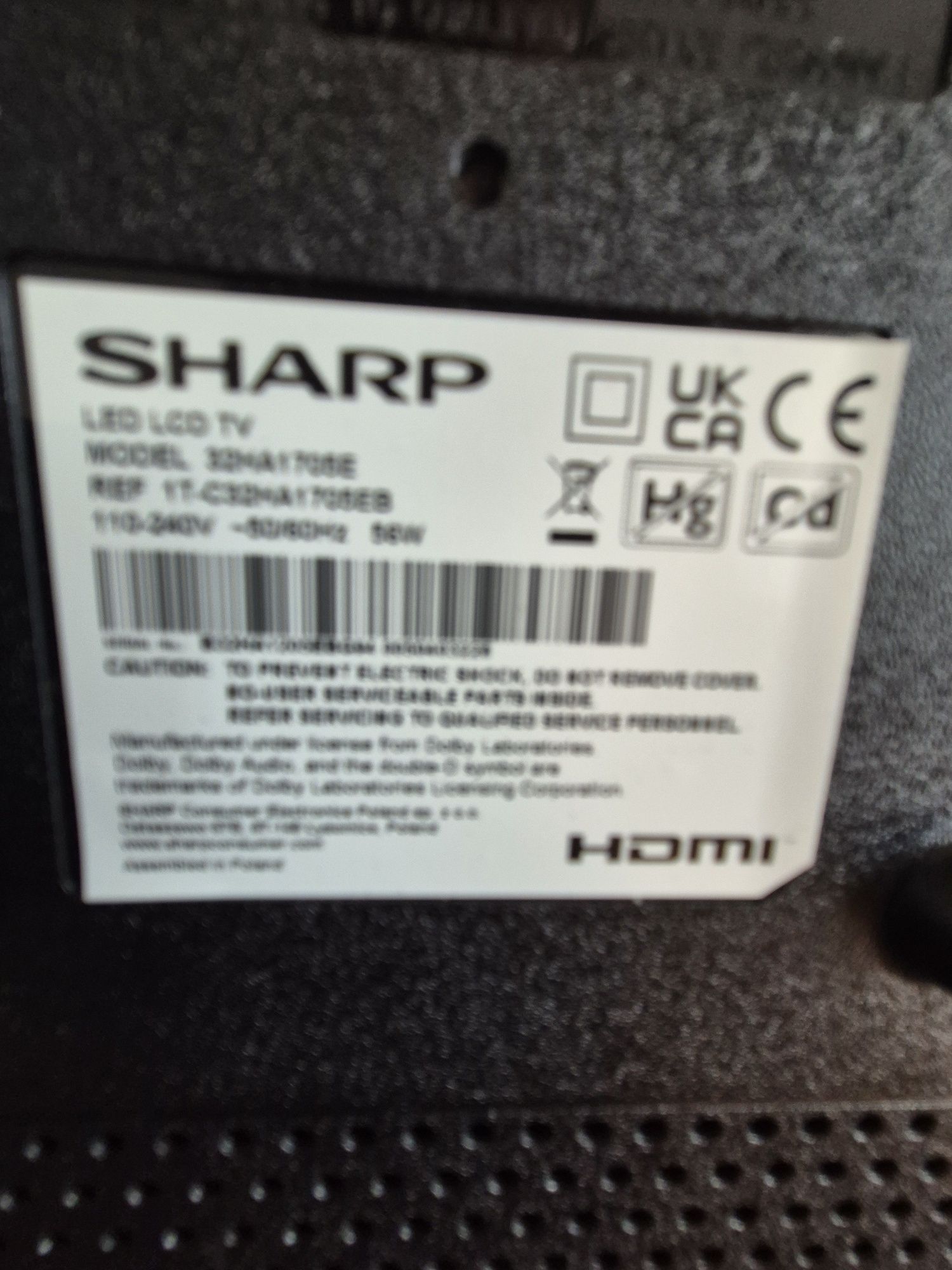 Telewizor SHARP LED LCD TV Model 32HA1705E