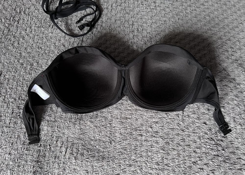 36D świetne czarne bikini bandeau Lascana