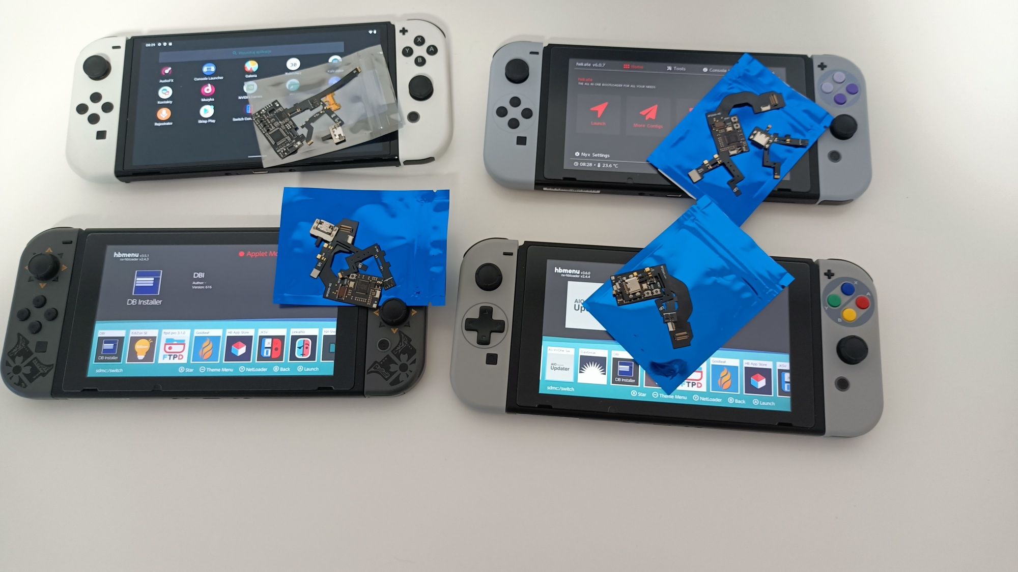 Nintendo Switch OLED, V1, V2 modchip chip przeróbka picofly instinct-n