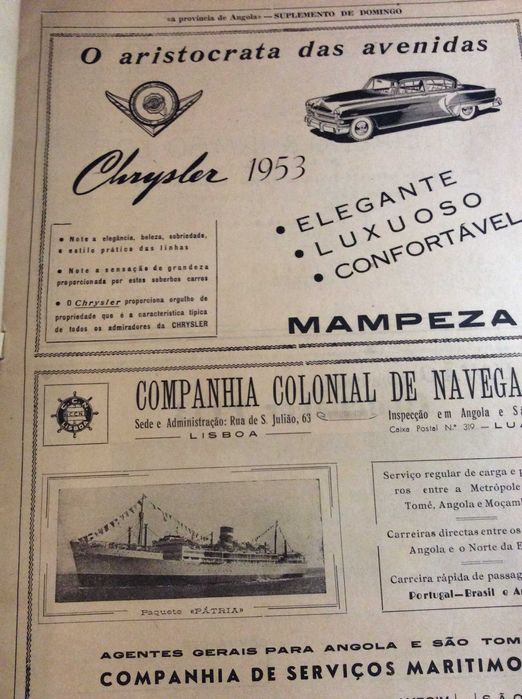 A Provincia de Angola. Número comemor. do suplemento de Domingo, 1953