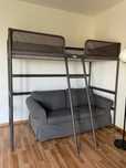 Łóżko na antresoli Truffing Ikea + materac 90