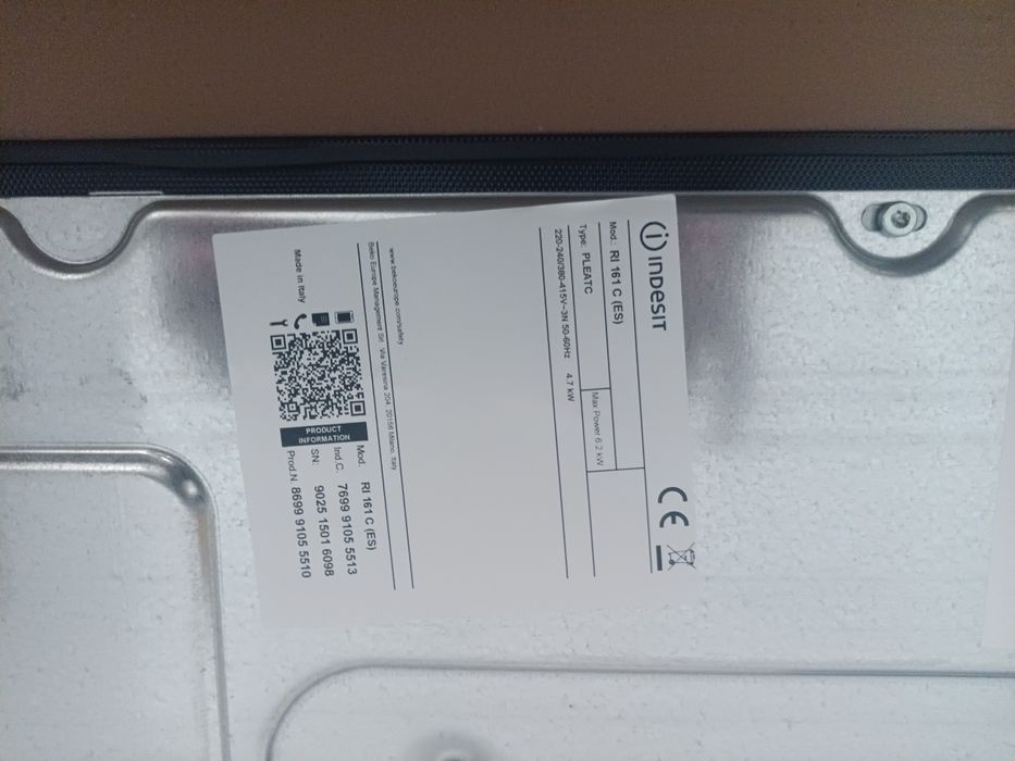 Placa de Vitrocerâmica INDESIT RI 161 C